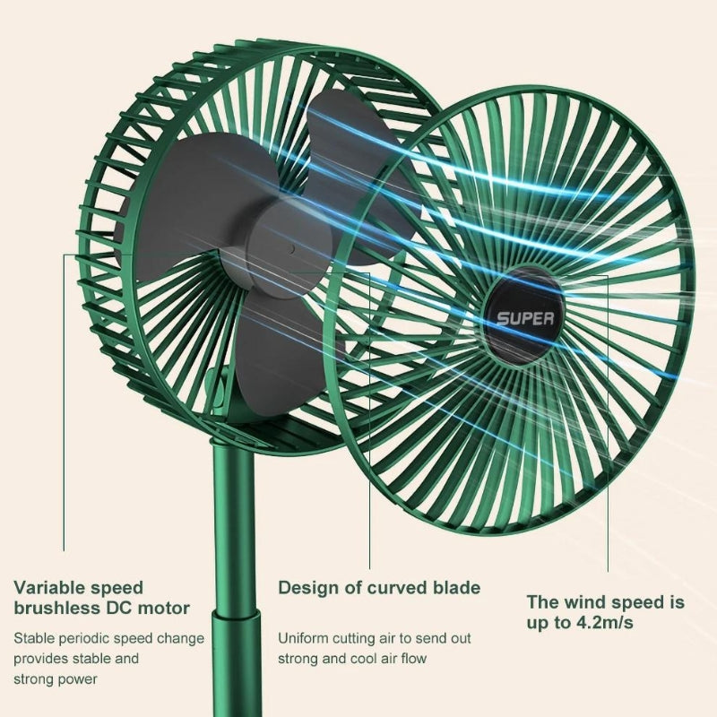 Lisslune | Rechargeable USB Telescope Folding Fan