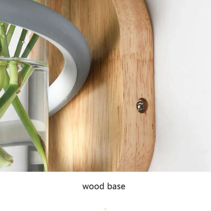 Lisslune | Wood LED Wall Lamp for Outdoor Lighting & Flower Decoration