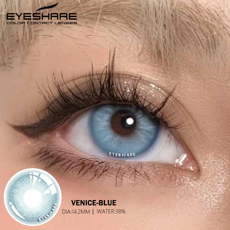 Lisslune Venice Blue 14.2mm 1 Pair | 1 Year