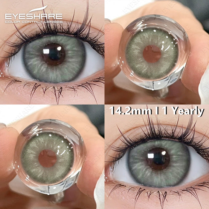 Lisslune Venice Green 14.2mm 1 Pair | 1 Year