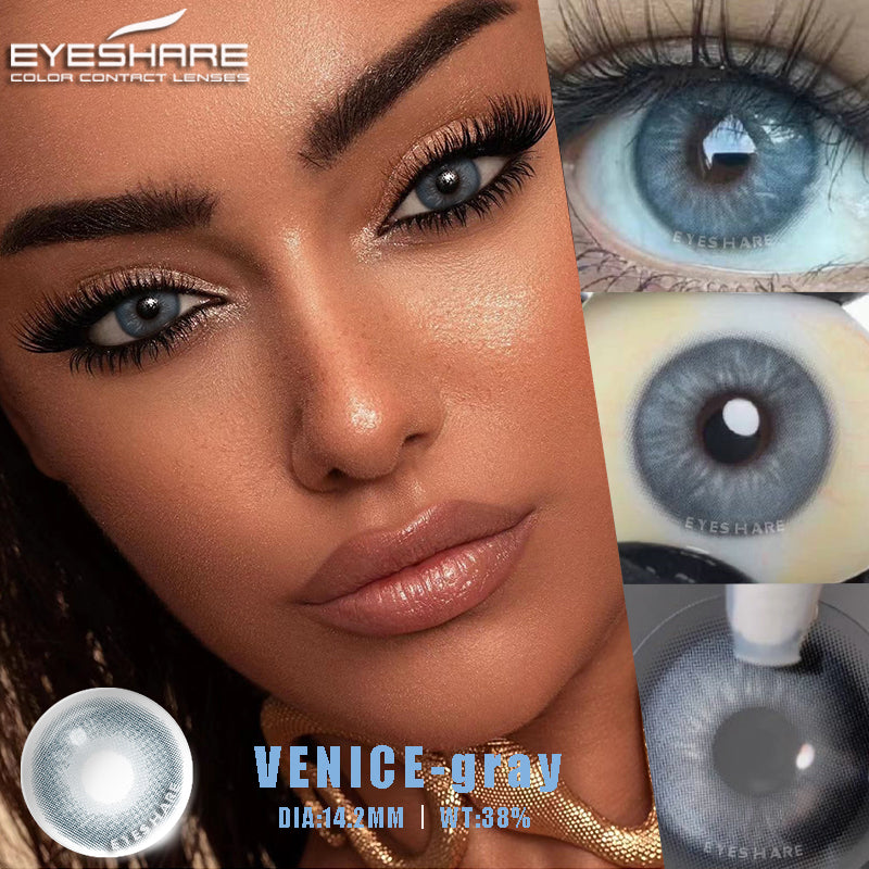 Lisslune Venice Gray 14.2mm 1 Pair | 1 Year