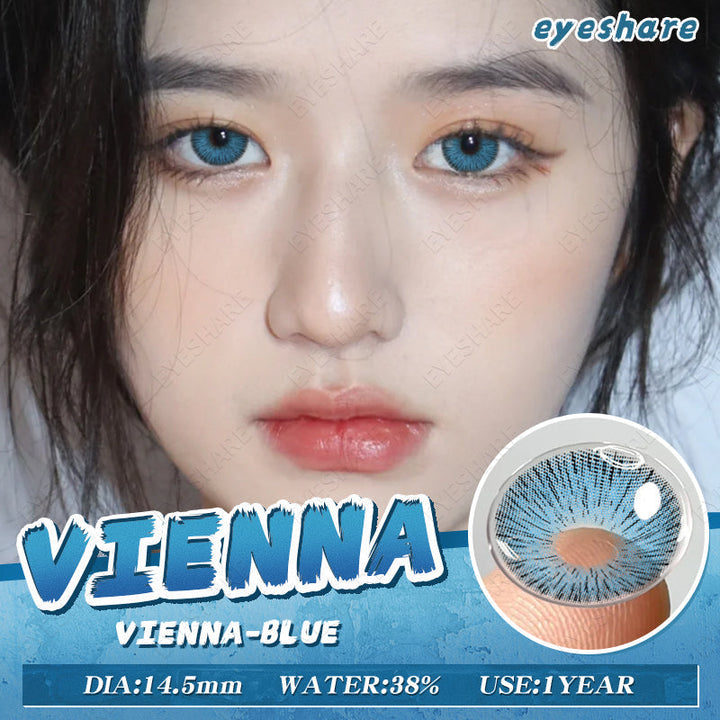 Lisslune Vienna Blue 14.5mm 1 Pair | 1 Year