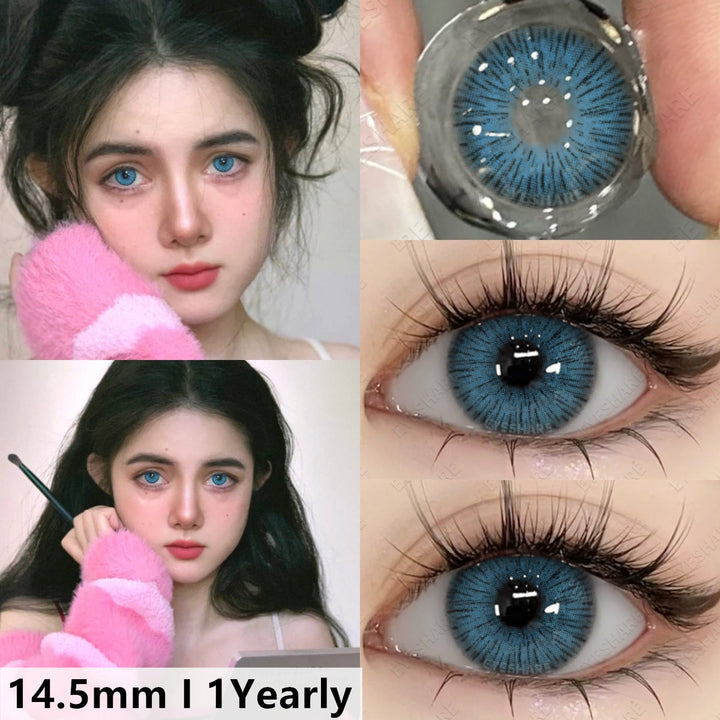 Lisslune Vienna Blue 14.5mm 1 Pair | 1 Year