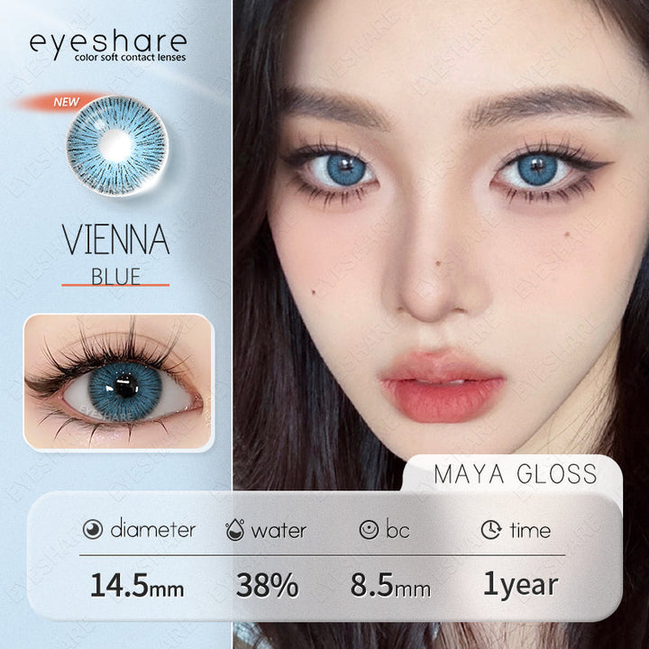 Lisslune Vienna Blue 14.5mm 1 Pair | 1 Year