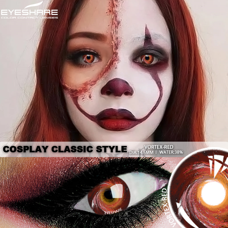 Rynx Cosplay Vortex Red 14.5mm 1 Pair | 1 Year