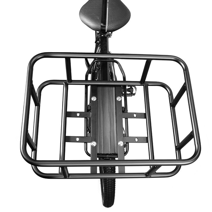 Lisslune | Heavy-Duty Rear Bike Basket with Rack – Large Metal Bicycle Carrier for Groceries, Commutes & E-Bikes