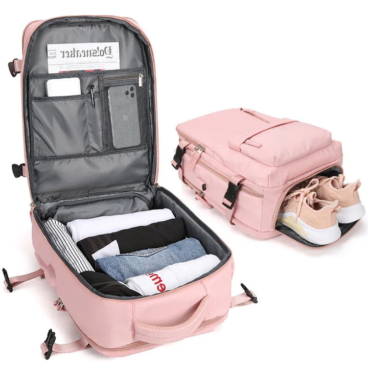 Lisslune | Travel Carry-On Backpack with Shoe Compartment