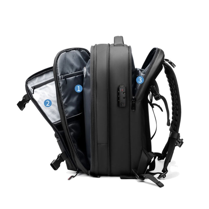 Lisslune | VacuPro – Compression Travel Backpack with Built-In Vacuum System | Space-Saving Cabin Bag