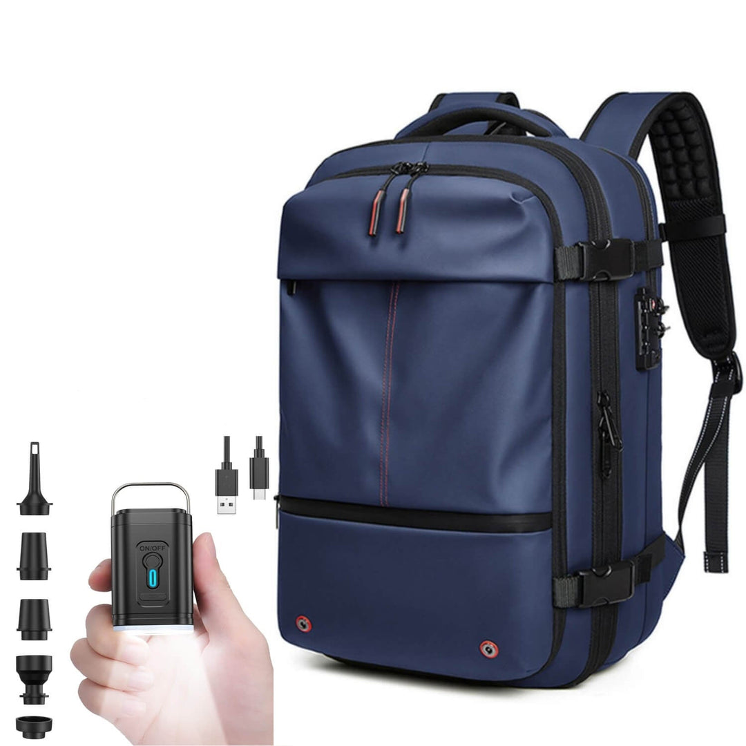 Lisslune | VacuPro – Compression Travel Backpack with Built-In Vacuum System | Space-Saving Cabin Bag