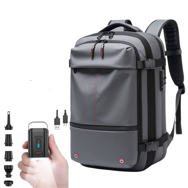 Lisslune | VacuPro – Compression Travel Backpack with Built-In Vacuum System | Space-Saving Cabin Bag