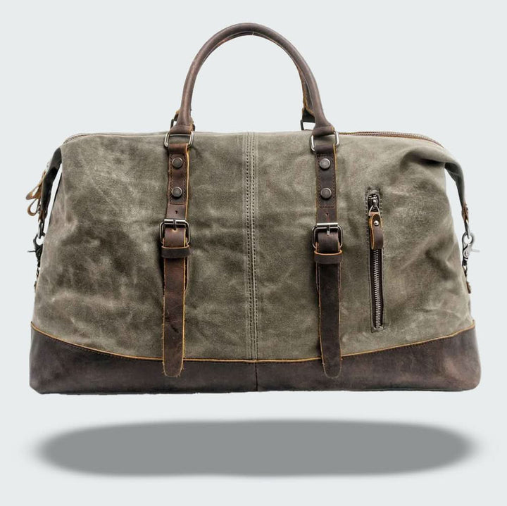 Lisslune | Valour Canvas & Leather Travel Duffle Bag – 35L