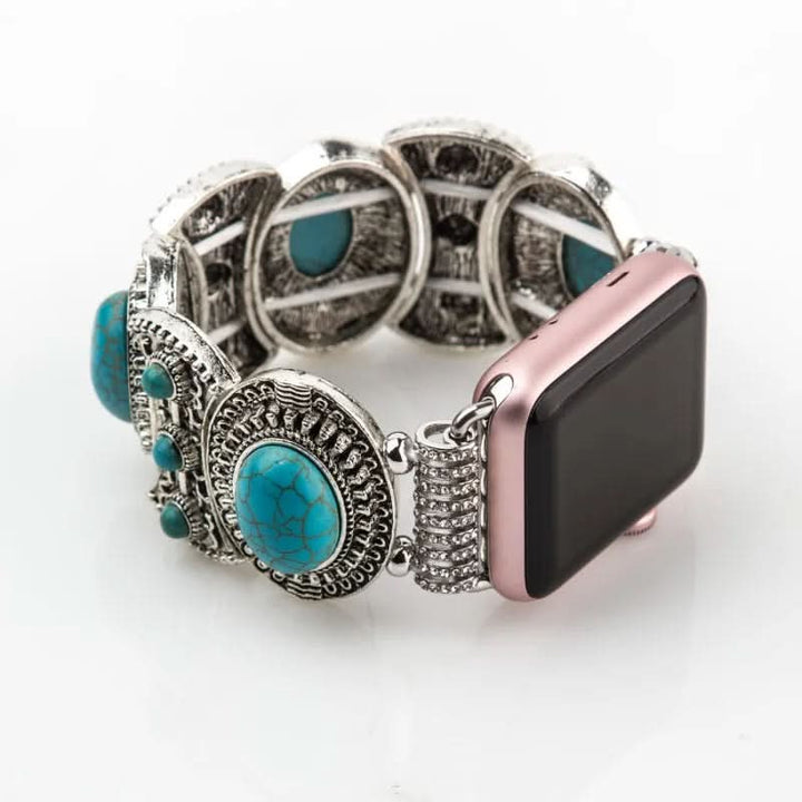 Lisslune | Artistic smartwatch band in turquoise in boho design