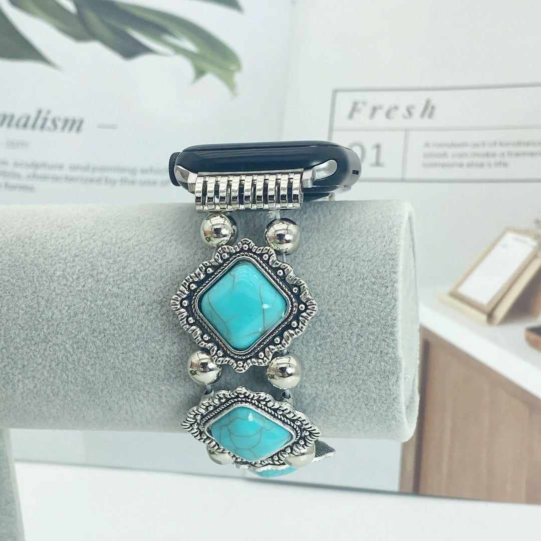 Lisslune | Artistic smartwatch band in turquoise in boho design