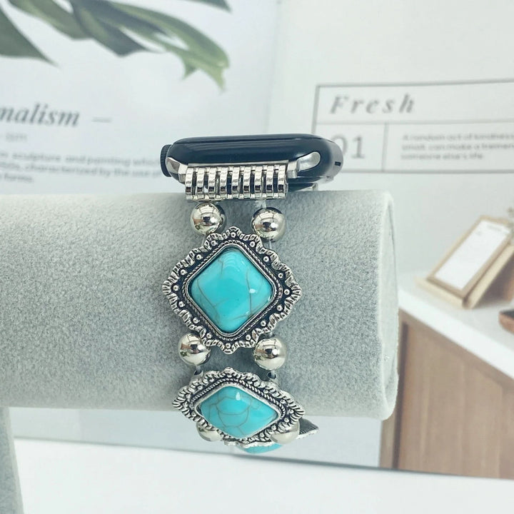 Lisslune | Artistic smartwatch band in turquoise in boho design