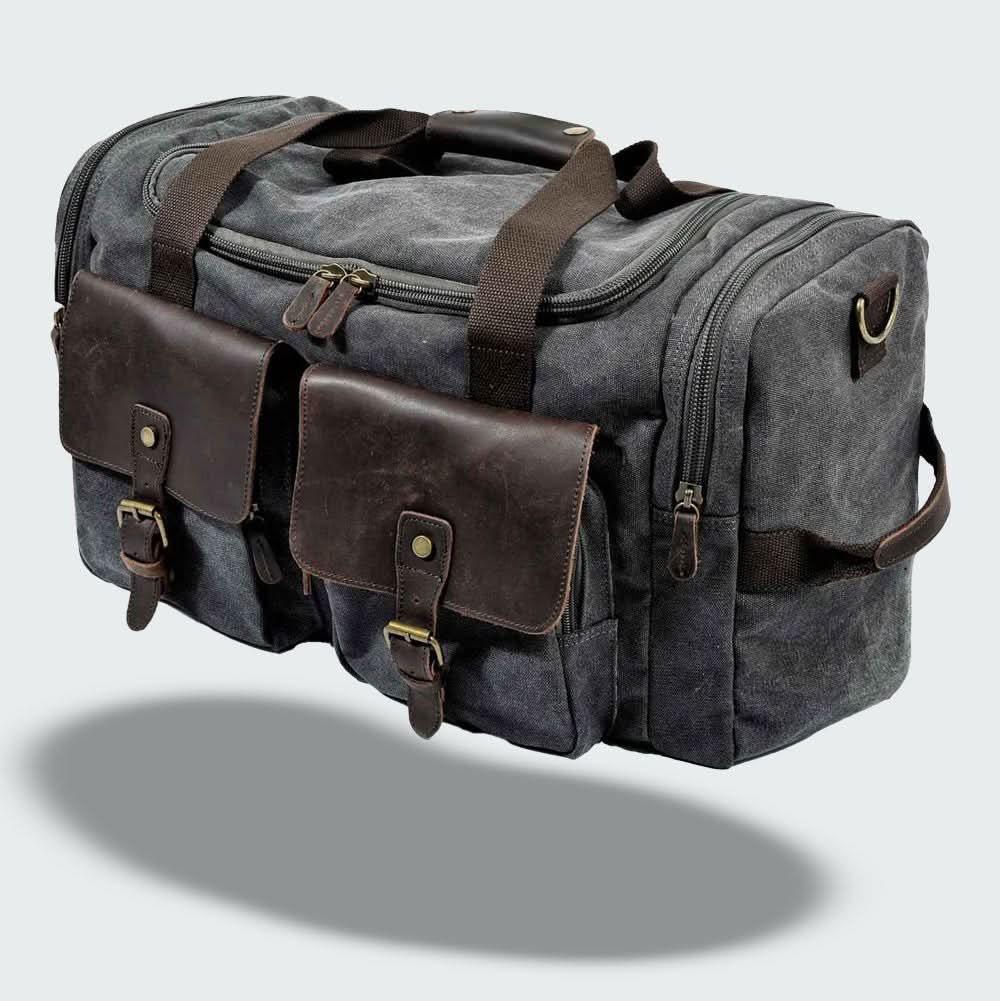 Lisslune | Vanguard Waxed Canvas & Leather Travel Duffle – 36.5L