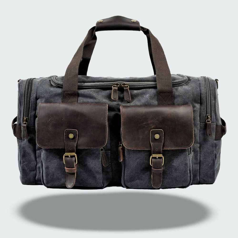 Lisslune | Vanguard Waxed Canvas & Leather Travel Duffle – 36.5L