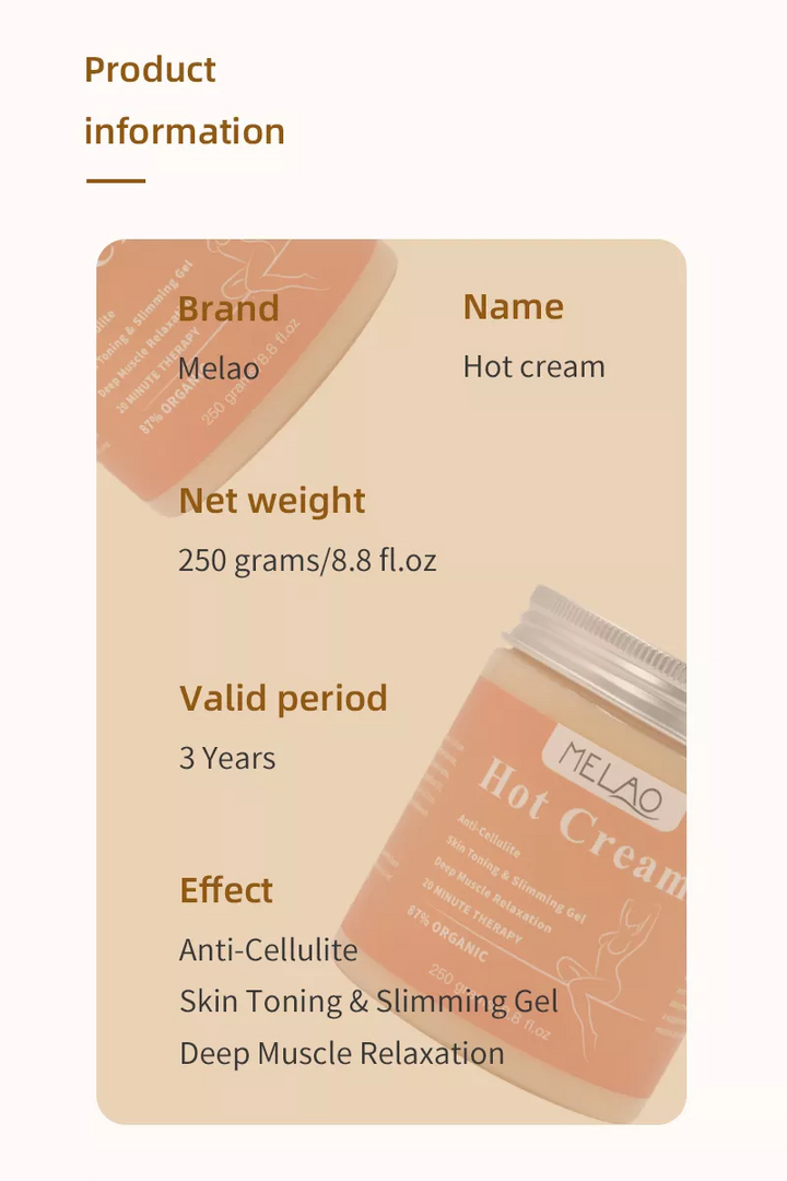 Lisslune | Ultimate Shape Cream – boosts fat burning – reduces cellulite – 500 ml – wall clock