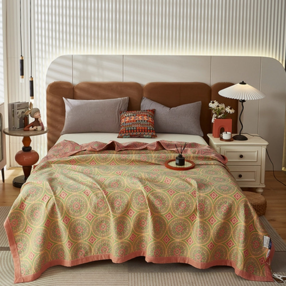 Lisslune | Velina Reversible Cotton Summer Blanket