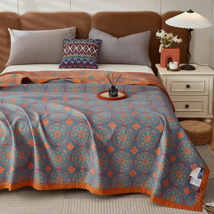 Lisslune | Velina Reversible Cotton Summer Blanket