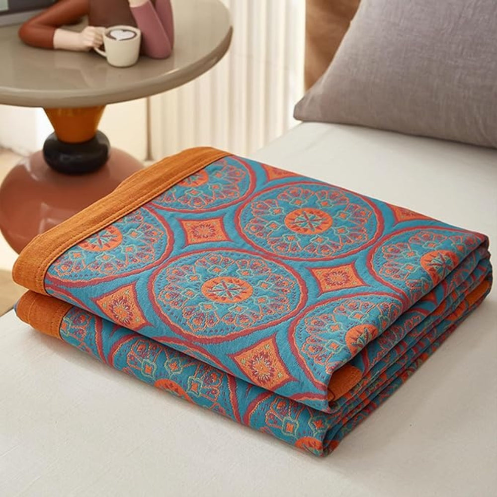 Lisslune | Velina Reversible Cotton Summer Blanket