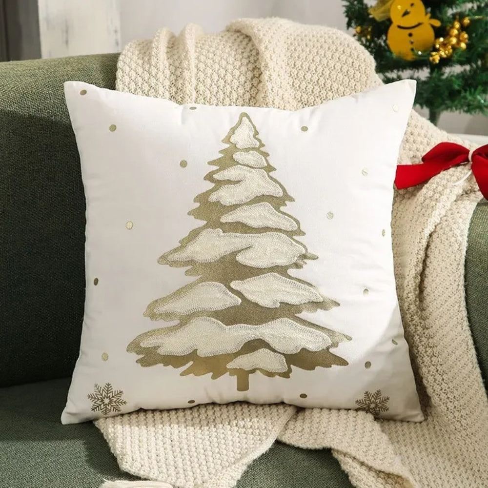 Lisslune | Velvet Christmas Tree Decorative Cushion Cover
