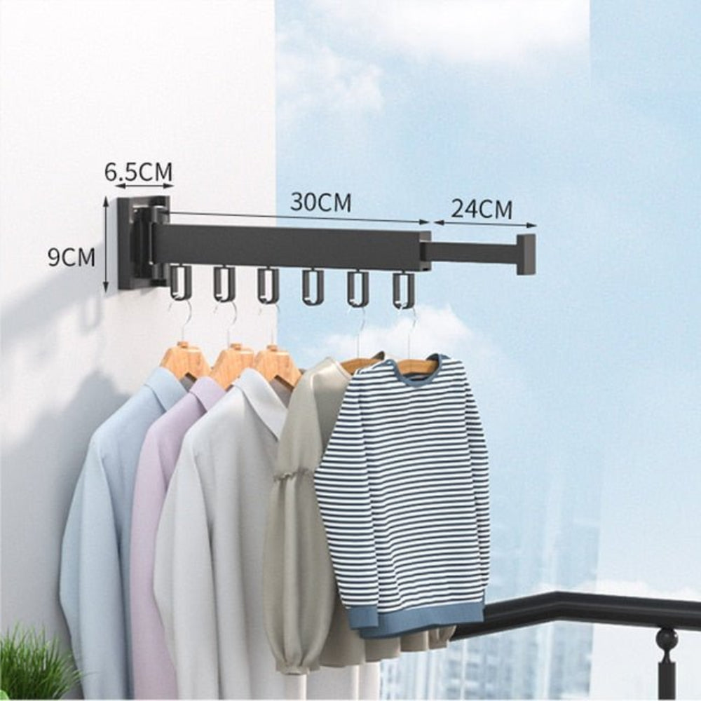 Lisslune | Retractable Wall-Mounted Clothes Dryer – Foldable Laundry Rack for Space-Saving Drying