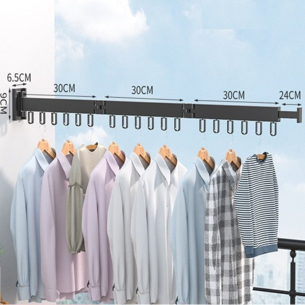 Lisslune | Retractable Wall-Mounted Clothes Dryer – Foldable Laundry Rack for Space-Saving Drying