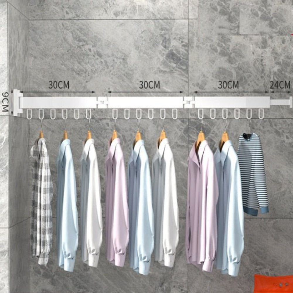 Lisslune | Retractable Wall-Mounted Clothes Dryer – Foldable Laundry Rack for Space-Saving Drying