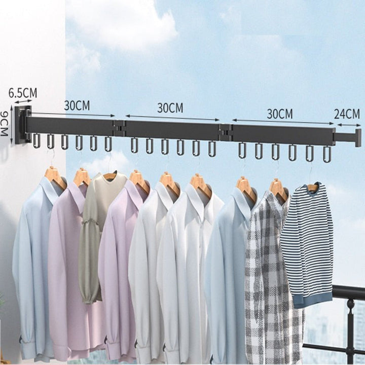 Lisslune | Retractable Wall-Mounted Clothes Dryer – Foldable Laundry Rack for Space-Saving Drying