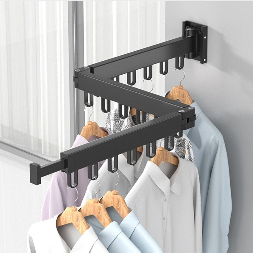 Lisslune | Retractable Wall-Mounted Clothes Dryer – Foldable Laundry Rack for Space-Saving Drying