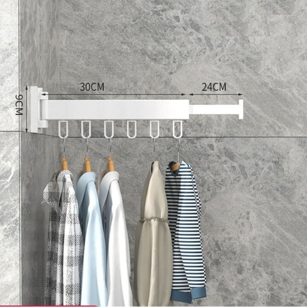 Lisslune | Retractable Wall-Mounted Clothes Dryer – Foldable Laundry Rack for Space-Saving Drying