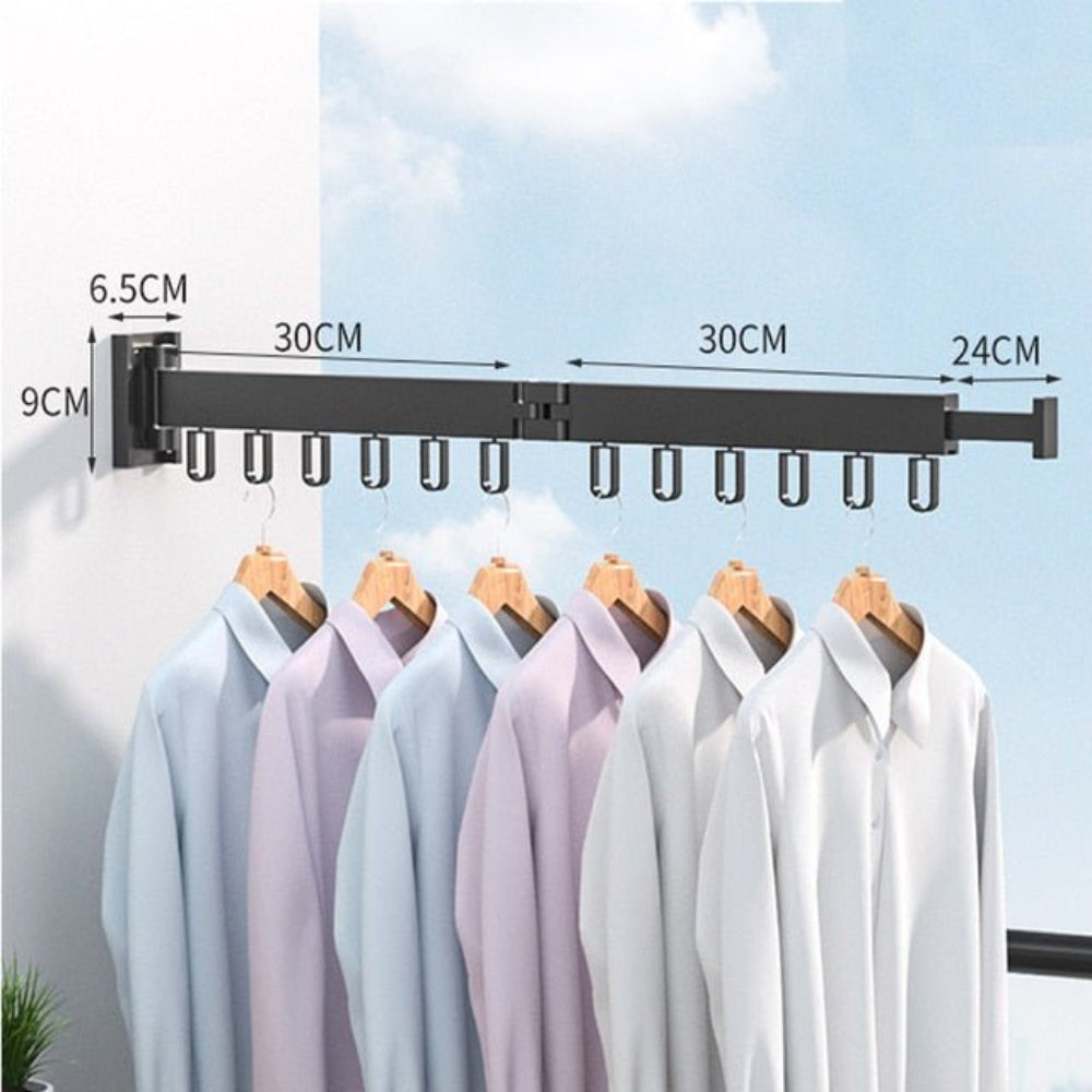 Lisslune | Retractable Wall-Mounted Clothes Dryer – Foldable Laundry Rack for Space-Saving Drying