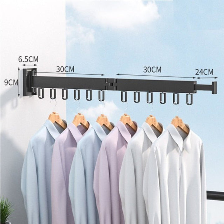 Lisslune | Retractable Wall-Mounted Clothes Dryer – Foldable Laundry Rack for Space-Saving Drying