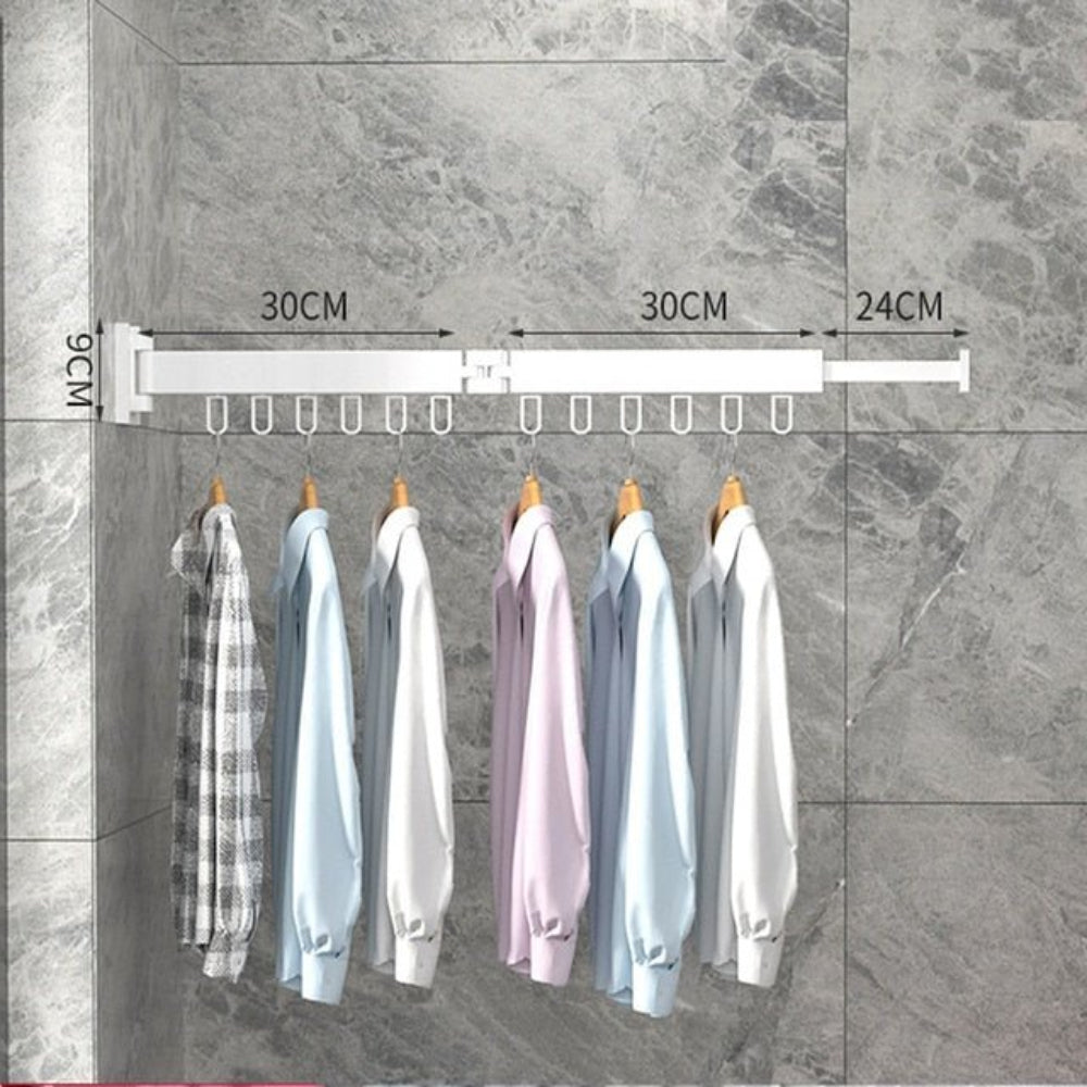Lisslune | Retractable Wall-Mounted Clothes Dryer – Foldable Laundry Rack for Space-Saving Drying