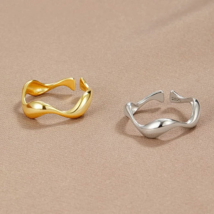 Lisslune | Adjustable Ring with Ocean Design