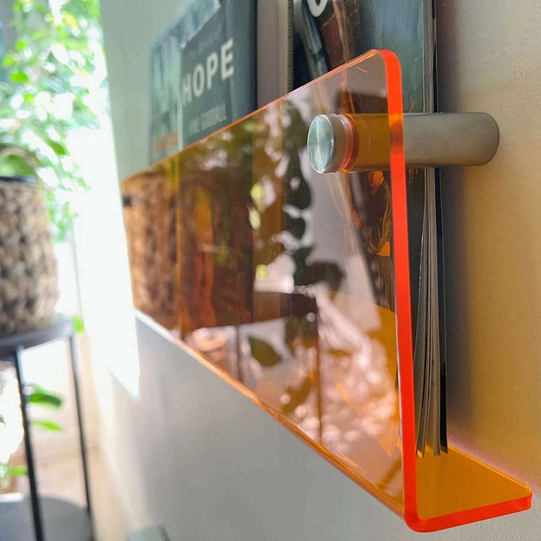 Floating Magazine Rack Skorter | Acrylic Wall-mounted Floating Magazine Rack