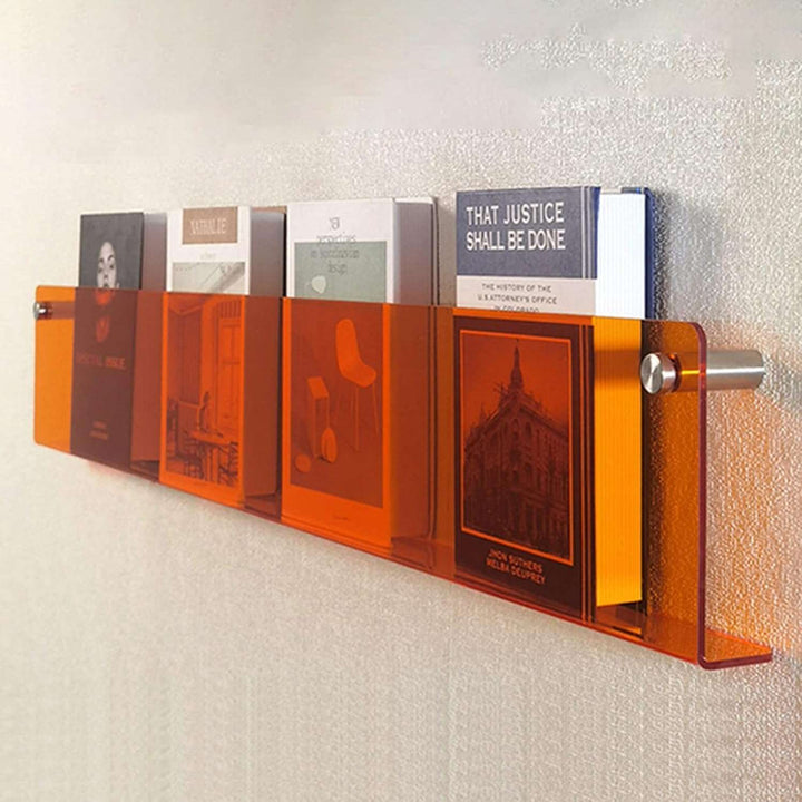 Lisslune | Acrylic Wall-mounted Floating Magazine Rack