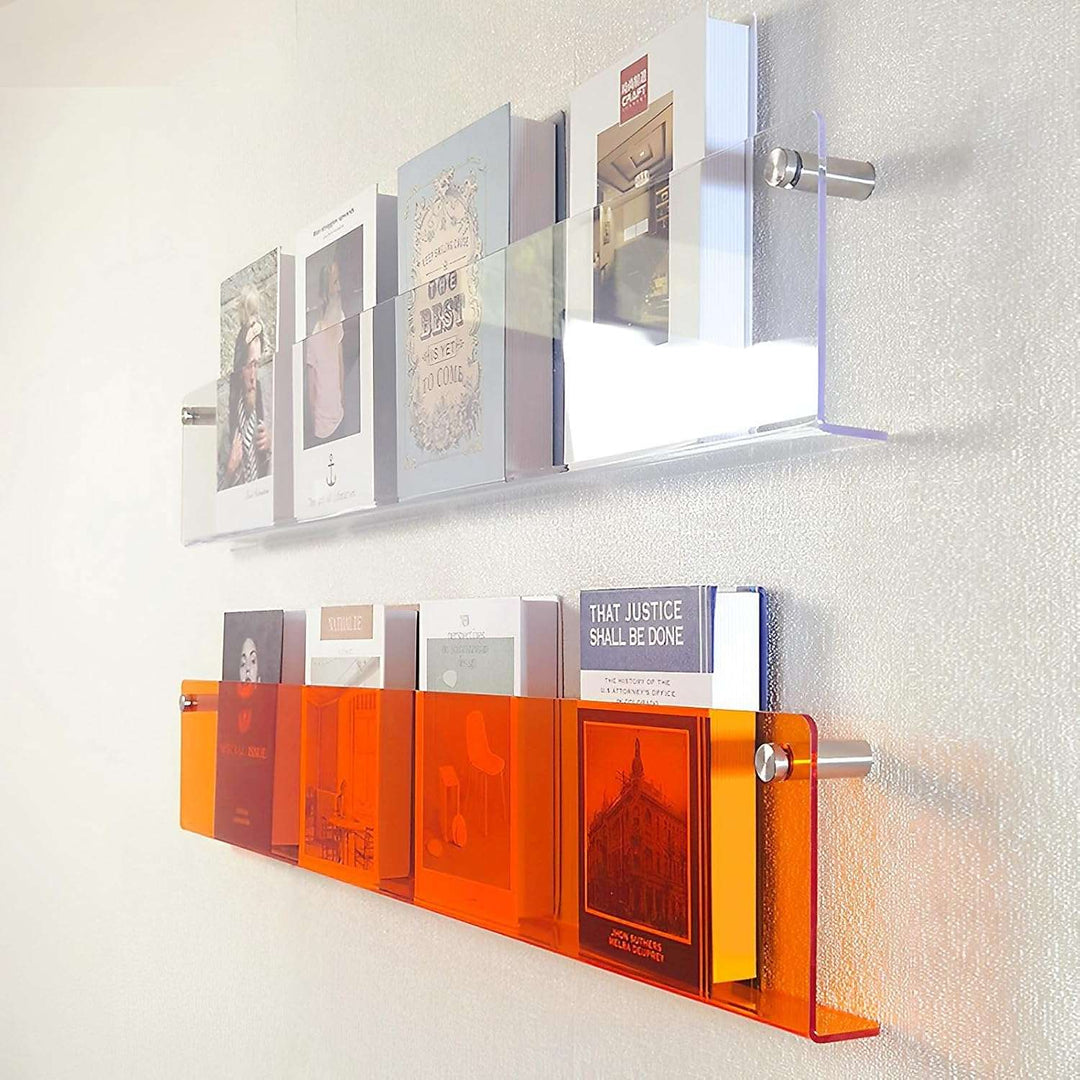 Lisslune | Acrylic Wall-mounted Floating Magazine Rack