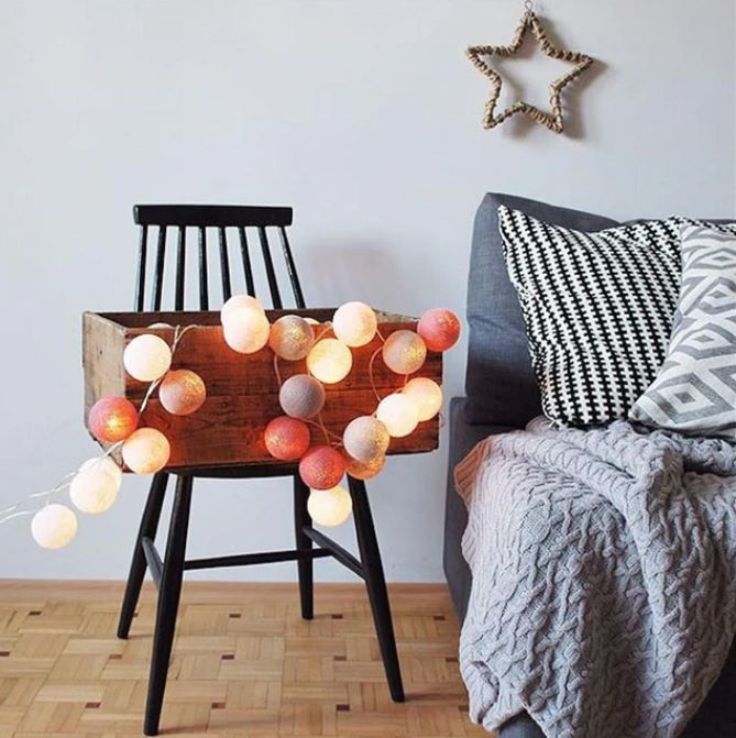 Lisslune | Royallure Cotton Balloon String Lights – Cozy Decoration for Home & Celebrations