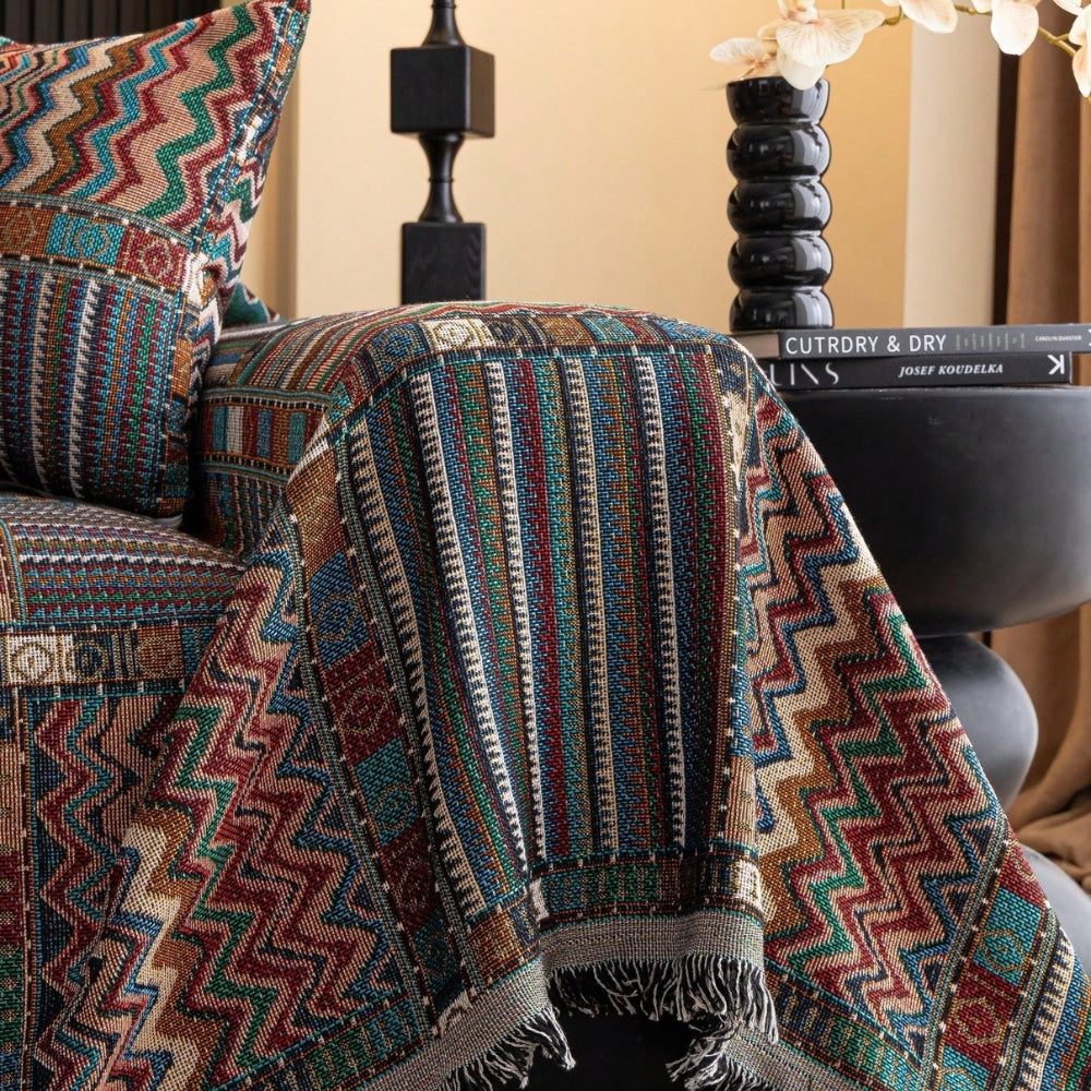 Lisslune | Aurora Stripes Boho Sofa Cover