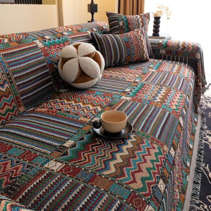 Lisslune | Aurora Stripes Boho Sofa Cover