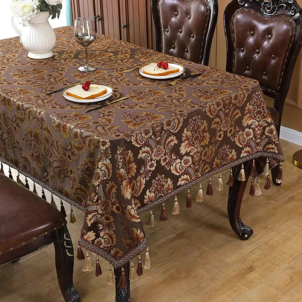 Lisslune | Vintessa Vintage Embroidered Tassel Tablecloth