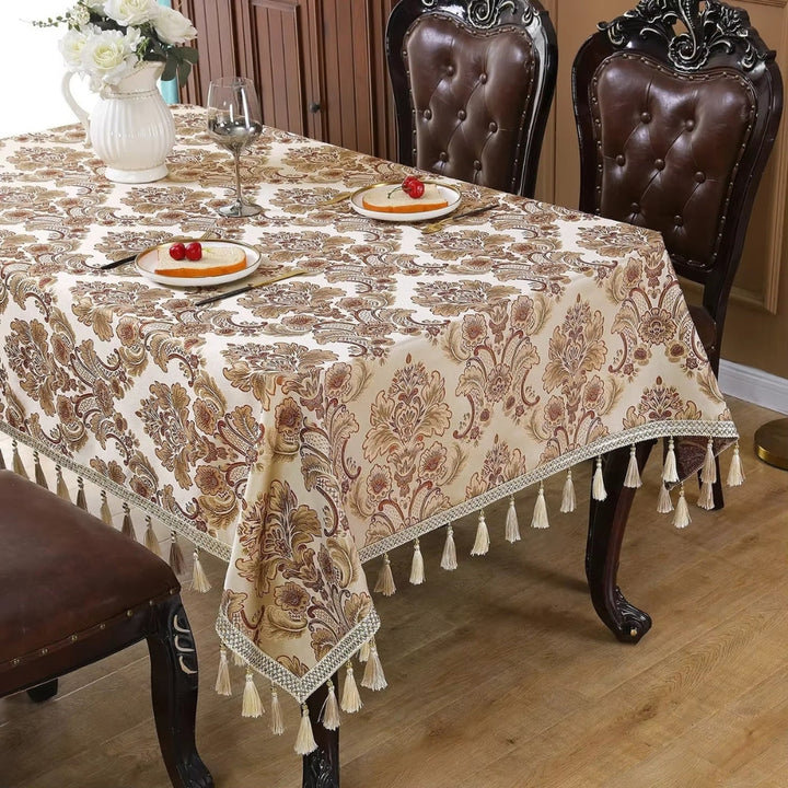 Lisslune | Vintessa Vintage Embroidered Tassel Tablecloth