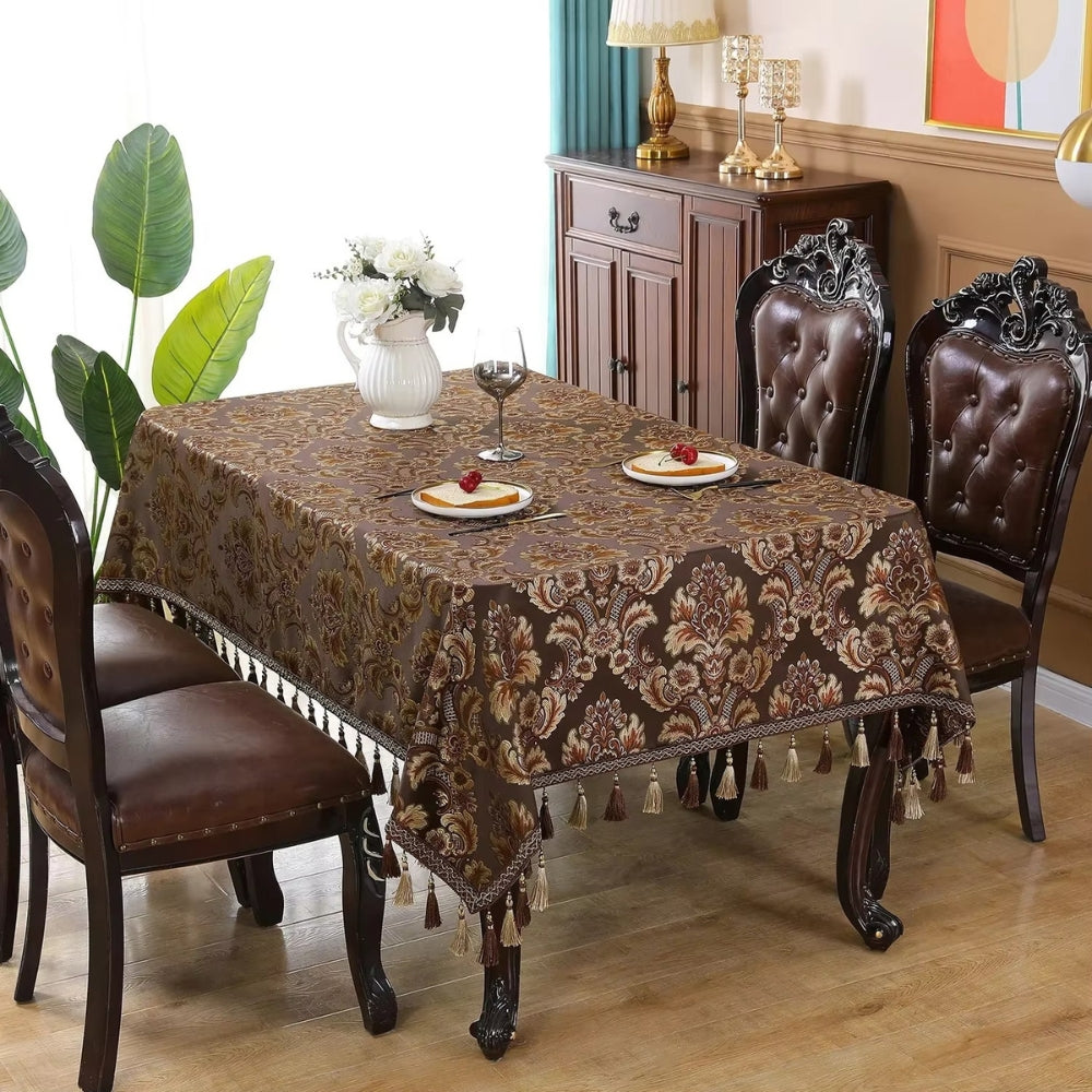 Lisslune | Vintessa Vintage Embroidered Tassel Tablecloth