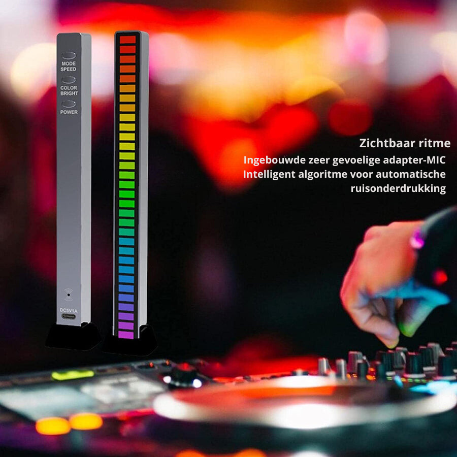 Lisslune | Smart Sound-Activated RGB Light Bar | Music Sync LED Ambient Lighting