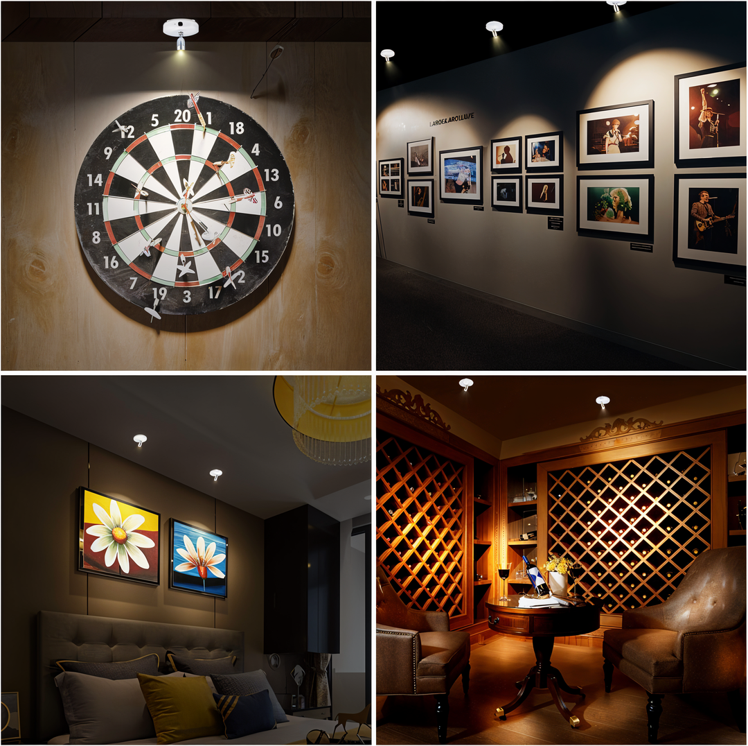 Lisslune | VividBeam | Mini Dimmable LED Spotlight | Wireless Accent Lighting for Home & Office