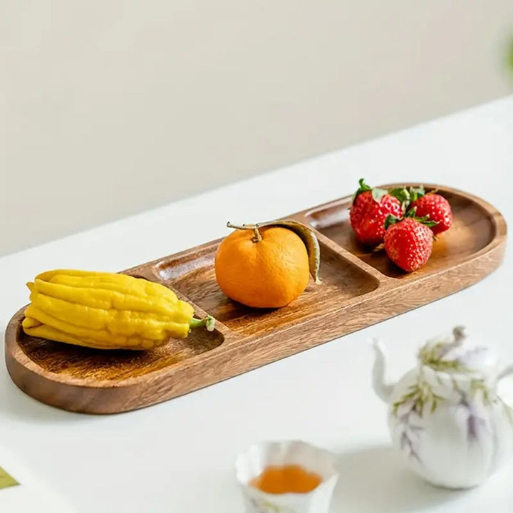 Lisslune | Vivid Wooden Compartment Serving Tray