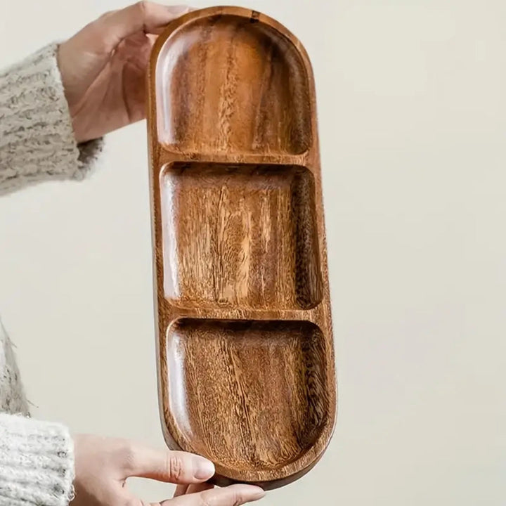 Lisslune | Vivid Wooden Compartment Serving Tray