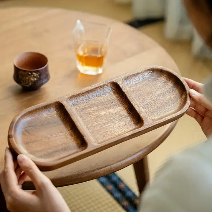 Lisslune | Vivid Wooden Compartment Serving Tray