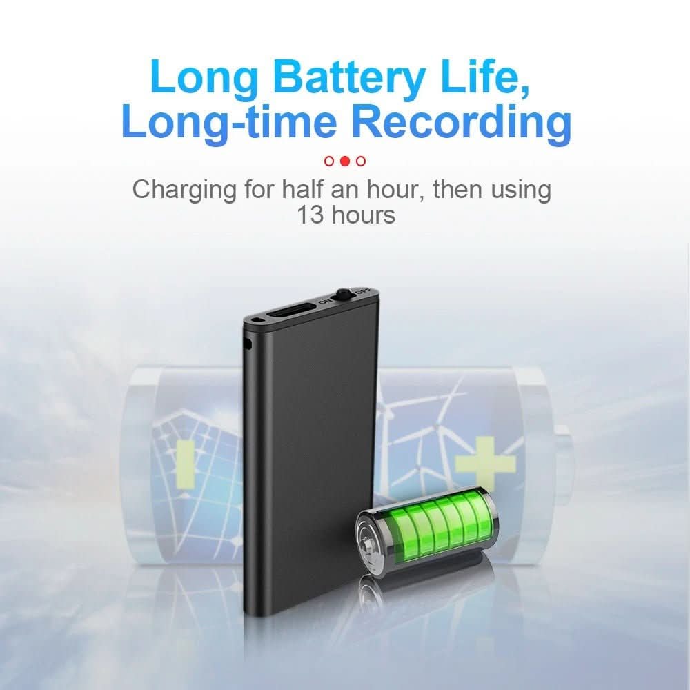 Lisslune | Ultra-light Dictaphone with Voice Activation & 32 GB Storage
